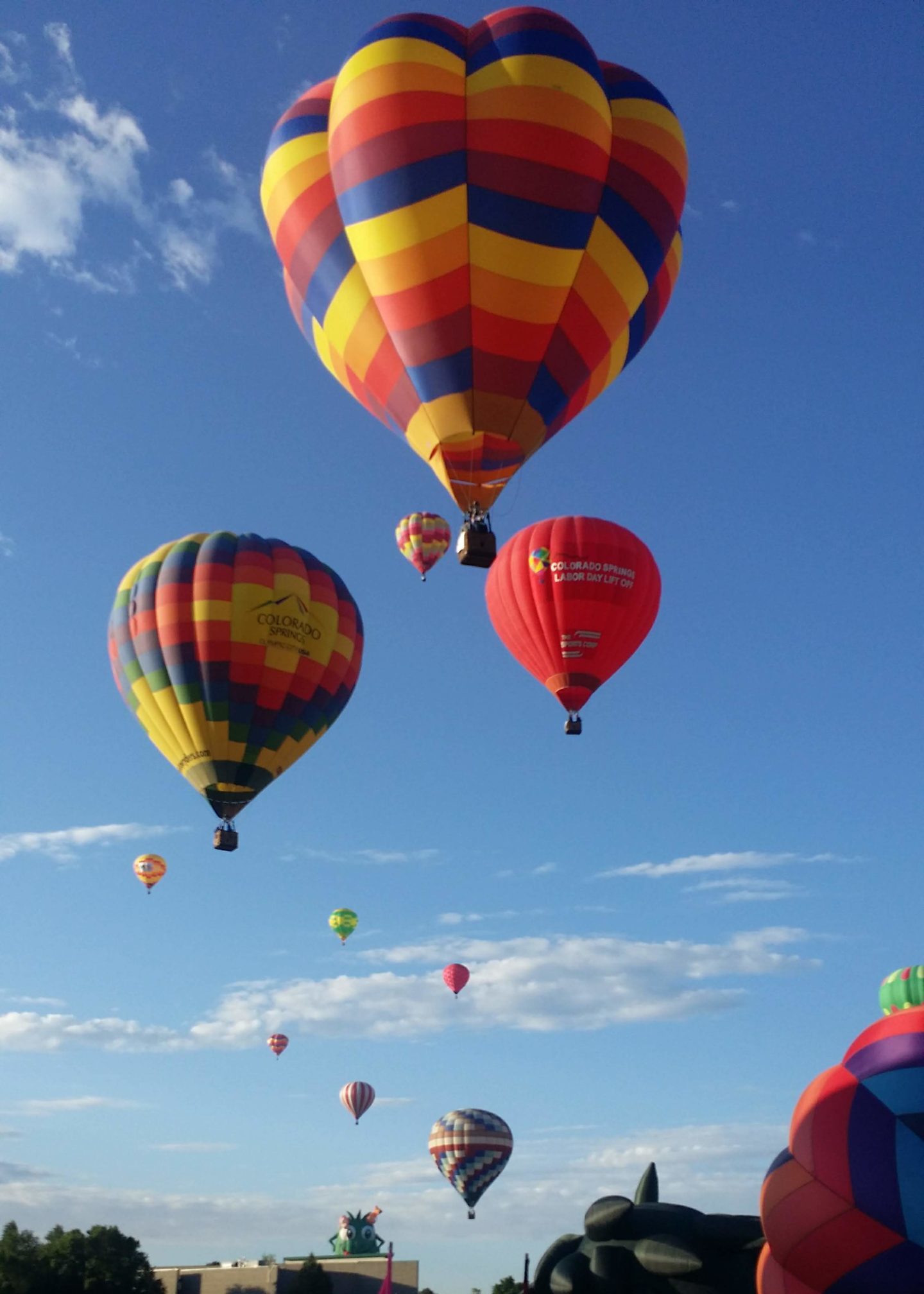 Hot air balloons in Colorado Springs over Labor Day weekend